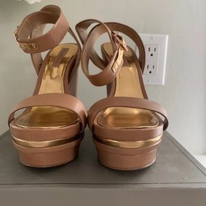 BCBG Ma-Laura Wedge Tan Sandal